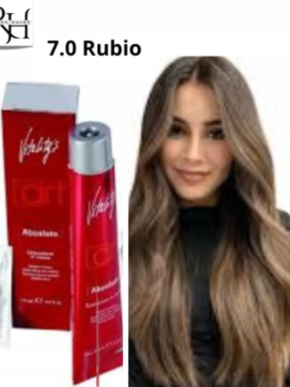 Tinte Vitality's 7.0 Rubio, colores para cabellos 100 ml